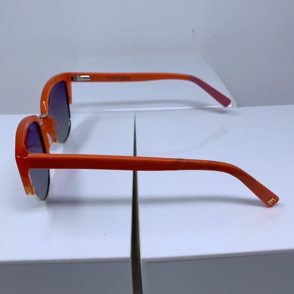 Elton John Unisex Mango Orange Flowerpower Sunglasses New